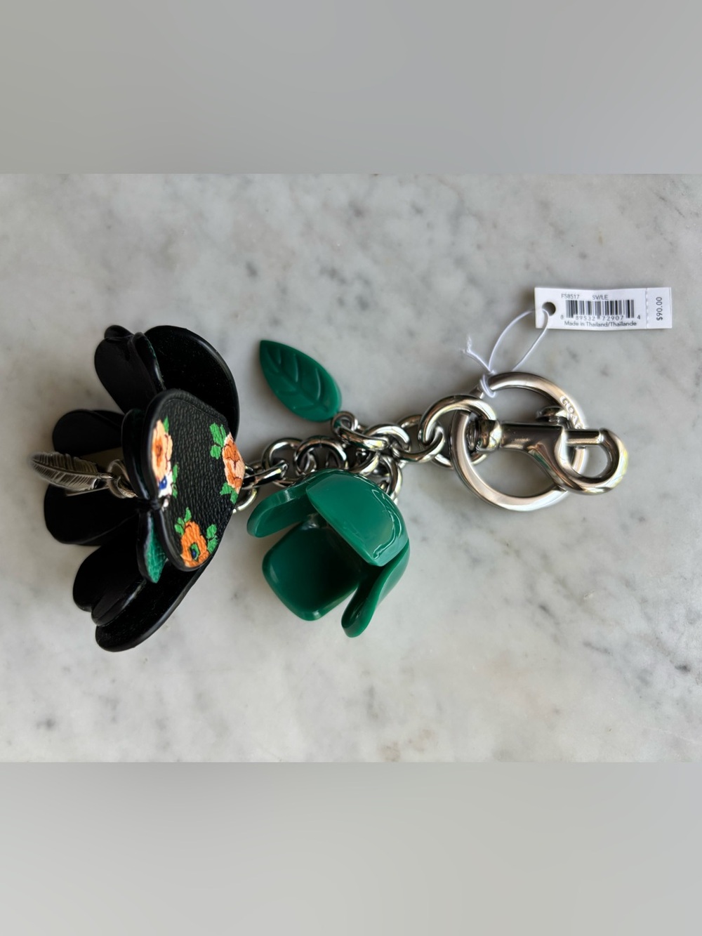 NWT Coach Limited Edition Petal Shoulder Bag with Matching Bag Charm - Picture 12 of 14